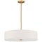 Access Lighting Mid Town, LED Pendant or SemiFlush, Antique Brushed Brass Finish, Fabric 64066LEDDLP-ABB/WH - alternate 7